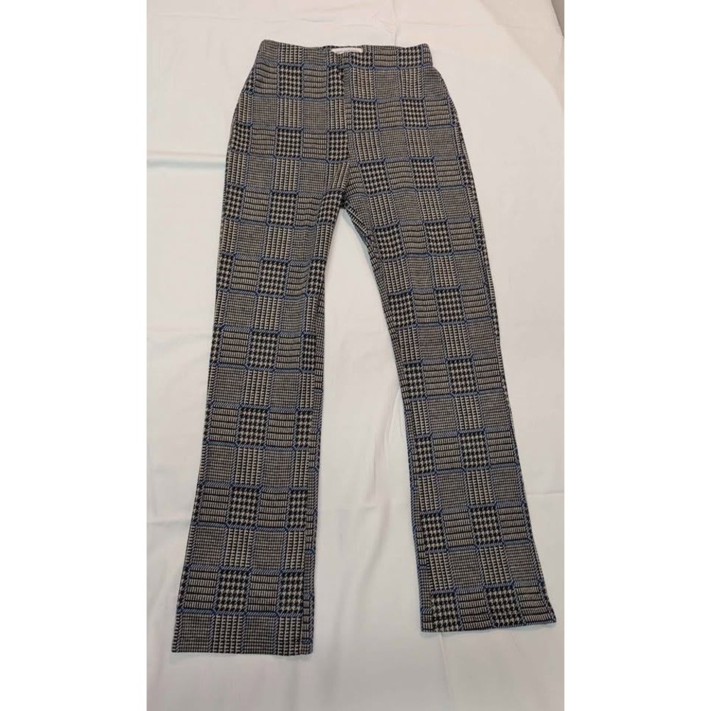 Urban Outfitters Patchwork Plaid Pants‎ XS Blue Stretch